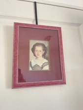 Ancien Tableau Reproduction RENOIR Portrait Romaine LACAUX Fille Encadré