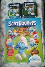 LOT PANINI SCHTROUMPFS SMURFS PITUFOS UN ALBUM VIDE + 50 POCHETTES STICKERS