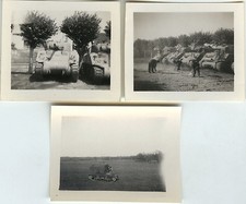 PHOTO ANCIENNE - VINTAGE SNAPSHOT - MILITAIRE CHAR CHENILLE  - MILITARY TANK