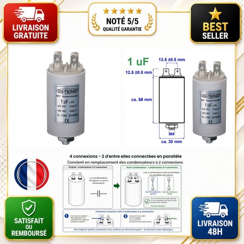 Condensateur moteur 12µf - de,