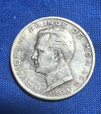 5 FRANCS ARGENT 1966 MONACO PRINCE RAINIER III