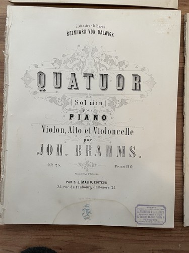 Brahms johannes quatuor piano - johannes,,