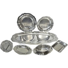 LOT PLATS ET SAUCIERE ACIER