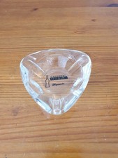 Cendrier vintage en verre moulé liqueur Monin 3x9 cm