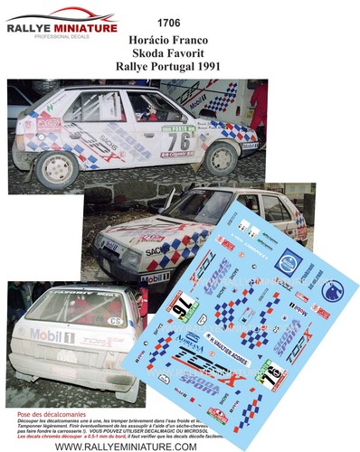 Decals ref 1706 skoda - 1/43,