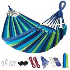 Hamac extérieur double 200 x 150cm Portable Toile résistante et durable 200 KG