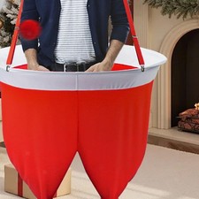 Jeu de boules de neige avec pantalon Père Noël, à lancer en intérieur ou en