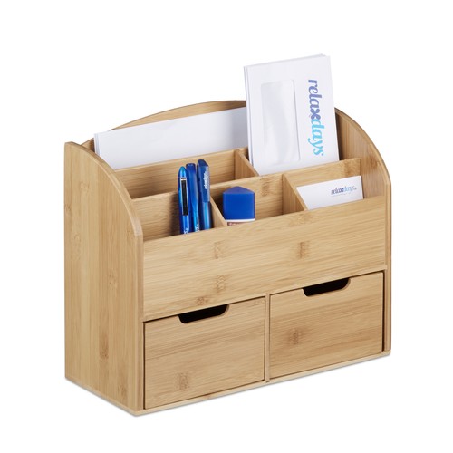 Organiseur bureau bambou - de,