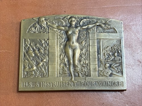Medaille plaque bronze le - p.,