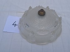 Plafonnier suspension art déco verre moulé Ancienne    N.4