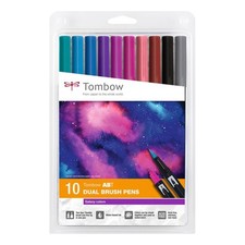 [ABT-10C-3] TOMBOW Set de 10 Feutres Dessin Double Pointe ABT Galaxy couleurs