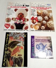 Lot 2 revues + 2 livres Le Patchwork sur polystyrène et carton plume Magic loisi