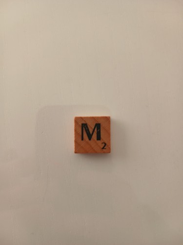 Lettre scrabble bois - en,