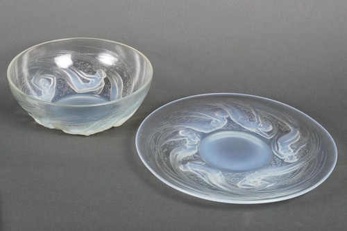 Coupe assiette ondines verre - assiette,