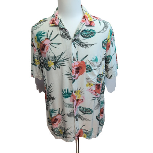 Chemise hawaïenne blanche - chemise,