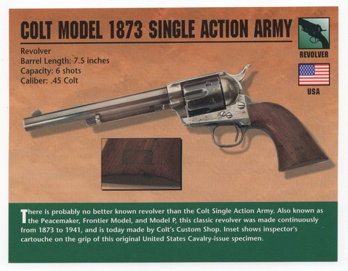 Colt model 1873 single - model, action