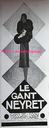 Publicite gant neyret signé - gant,