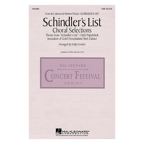 Hal leonard schindler - hal, schindler's