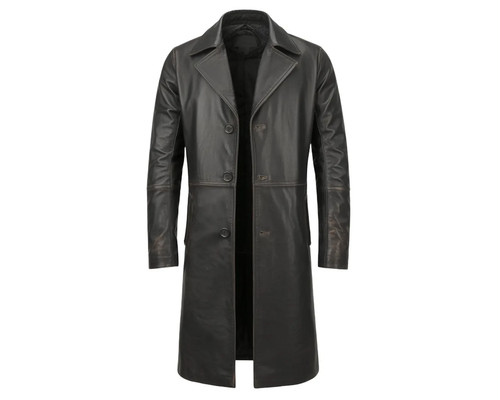 Manteau trench homme long - , noir