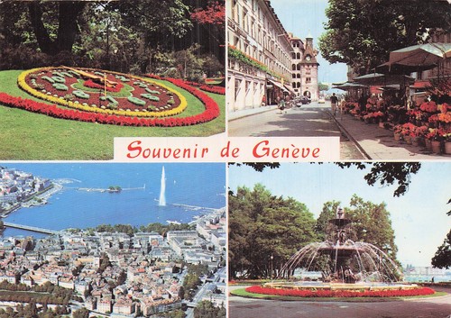 Suisse geneve horloge fleurie - geneve,