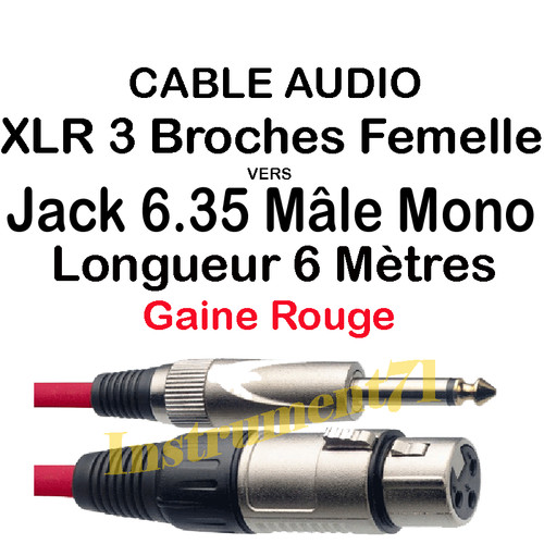 Câble micro rouge xlr - micro, 3