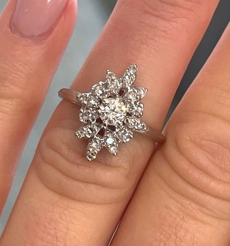 Bague diamant or blanc - bague, en