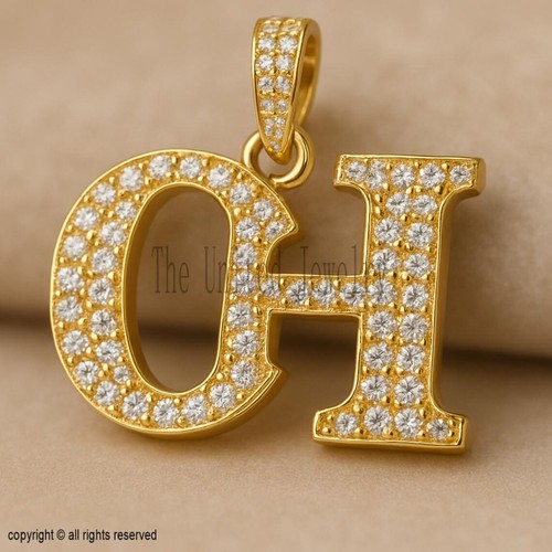 Pendentif initial argent - h,