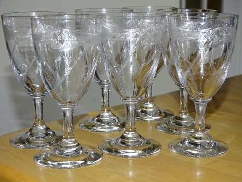 Anciens verres vin cristal - 7, a