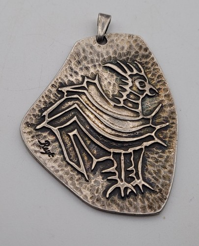 Pendentif brutaliste argent - pendentif,