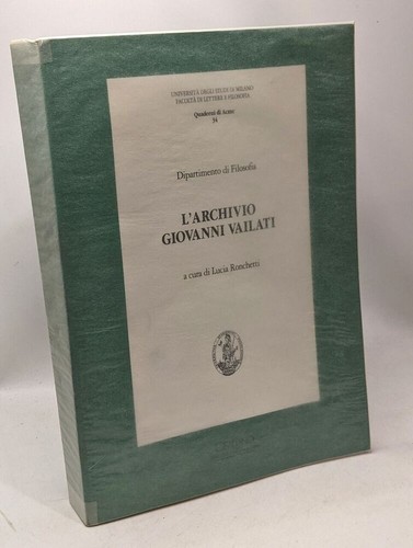 Archivio giovanni vailati - giovanni,