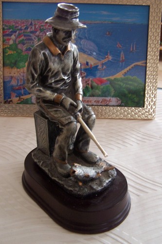 Statuette trophée pecheur - statuette,