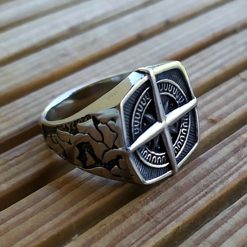 Bague chevalière boussole - boussole, en