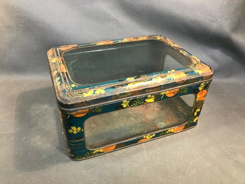 Ancienne boite tole - ancienne, vitrée