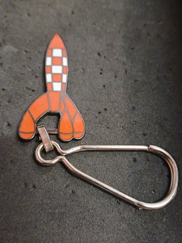 Rare porte cles fusee tintin - porte,