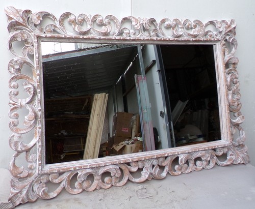 Miroir baroque bois - miroir,