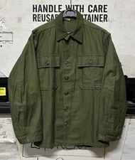 GENUINE US ARMY EARLY VIETNAM OG-107 SATEEN SHIRT MAN COTTON 1963 MINT !!! SMALL