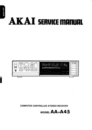 Service manuel instructions - service, d'instructions