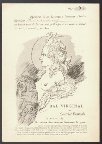 Invitation willette bal - invitation., willette.