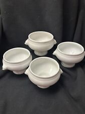 4 Bols à Gratiné -bols à Soupe- Tête de Chat -Porcelaine Blanche -tradition -