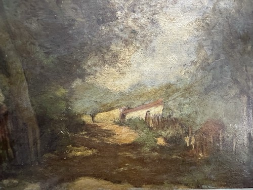 Ancienne huile sur panneau - ,