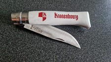 Opinel N°8 inox manche custom blanc gravé