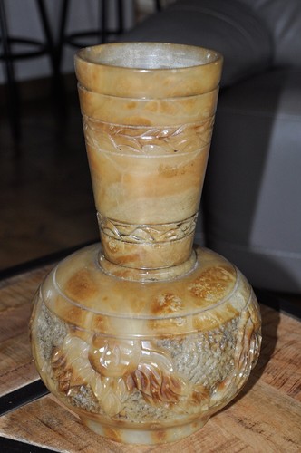 Vase art vintage albâtre - art,