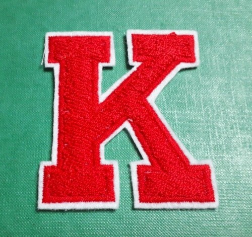 Ecusson patch brodé lettre - lettre, k