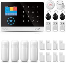 Kit Système D'Alarme Antivol Sécurité Domestique Wi-Fi 2,4Ghz GSM Et Capteurs