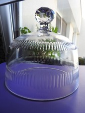 ANCIENNE CLOCHE A FROMAGE GATEAU DESSERT CRISTAL DE BACCARAT modèle RENAISSANCE