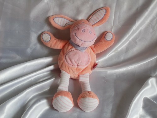 Doudou âne cheval saumon - doudou, âne,