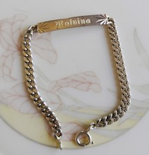 bracelet gourmette enfant en argent massif 925  bijoux  molvina maman