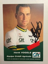 CARTE PHOTO CYCLISME - CREDIT AGRICOLE - HENK VOGELS - SIGNE