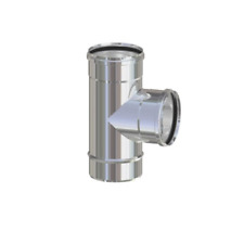 Raccord De Tuyau En T En Acier Inox Ø 8 Cm 80 Mm Pour Poêle Poêles À Pellets