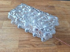 Applique murale vintage, luminaire ancien en verre texturé, liseuse